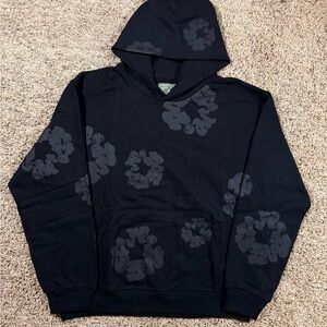 **New w/Tags** Denim Tears Black/Black Monochrome Hoodie